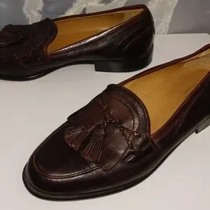 Johnston & Murphy Brown Leather Tassel Loafers, Size 9M, EUC Johnston & Murphy | Shoes | Johnston Murphy Edwardian Tassel  main image 2
